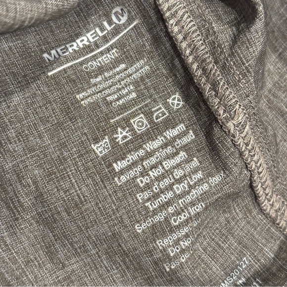 Men's Merrell Opti Wick UPF 30 Button Front Long Sleeve Shirt Gray XL - Picture 4 of 9